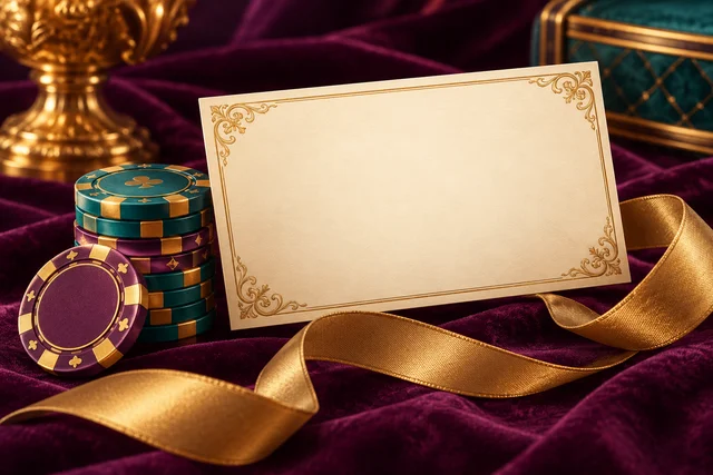 Illustration eines neutralen Gutscheins mit Spielchips